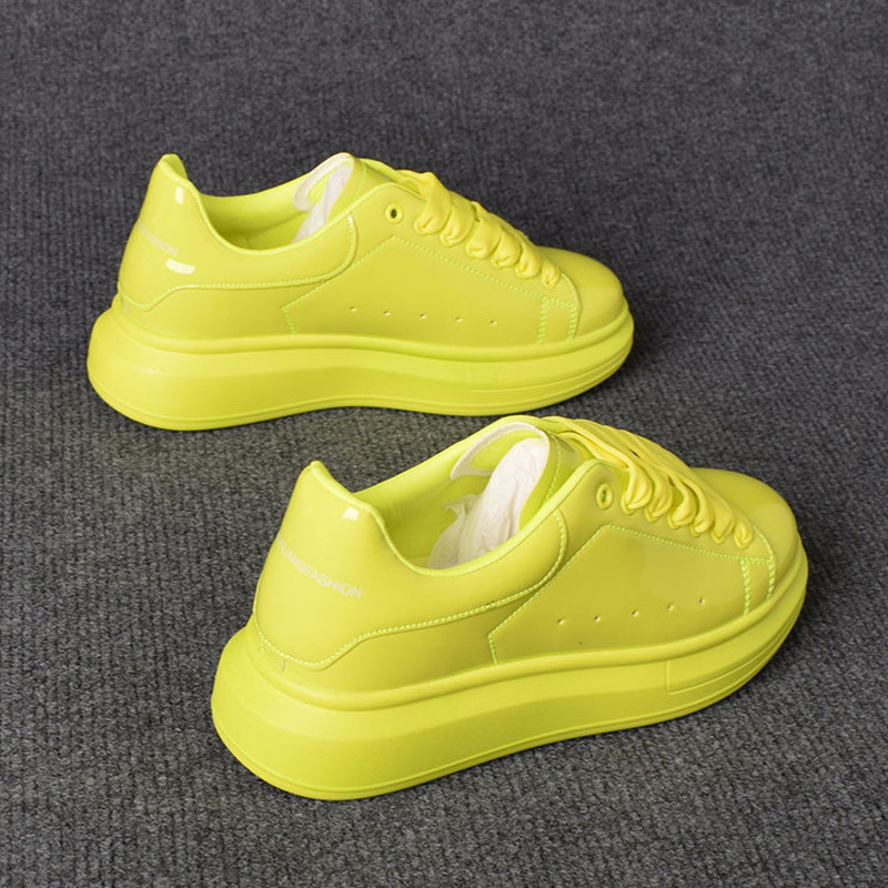 Skateboard - Scarpe Casual Bianche Laccate 2025 per