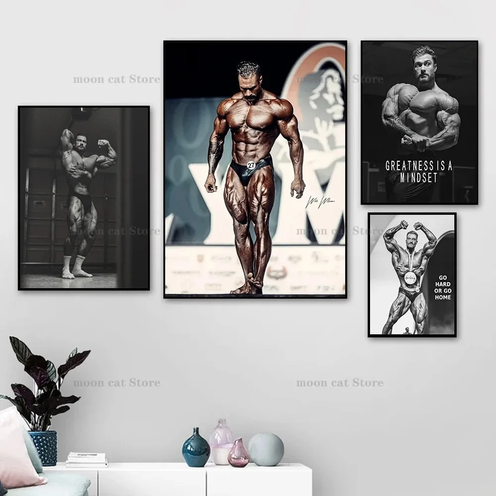 Sports Equipment Poster - Pittura su tela Chris Bumstead Bodybuilder