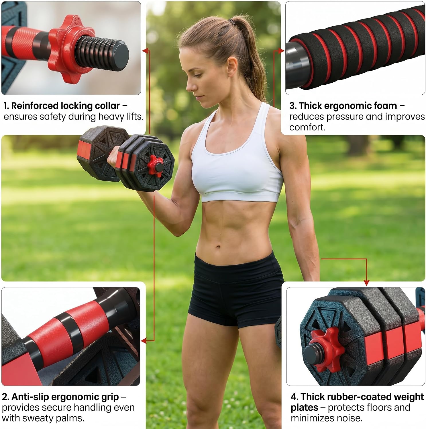 Set di Pesi Regolabili 6-in-1  - Dumbbell Set recensione e prezzo